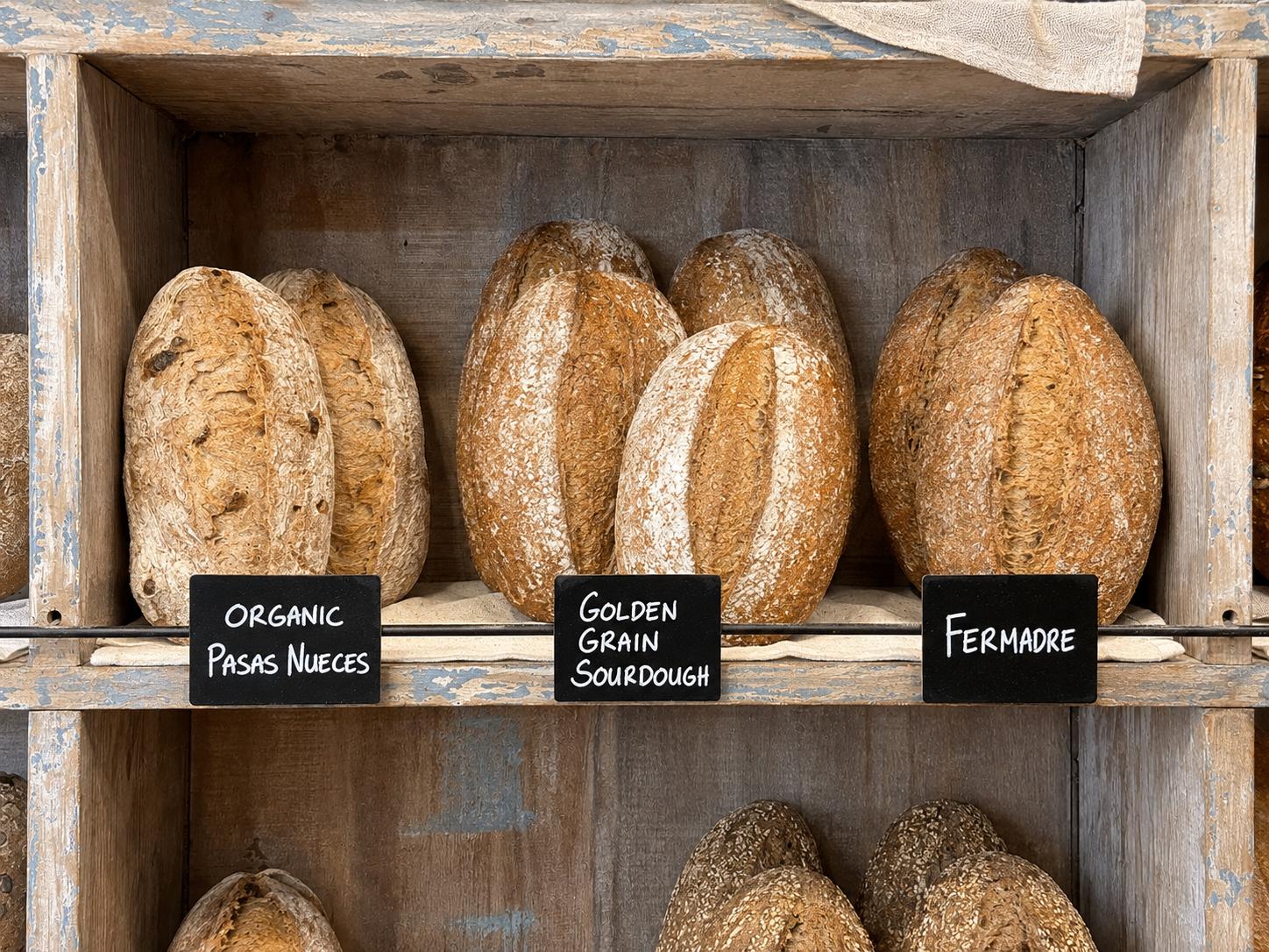 Golden Grain sourdough loaves fresh from the oven